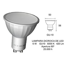 Bombilla LED Fbright 2601671, 6W, GU10, 6000K