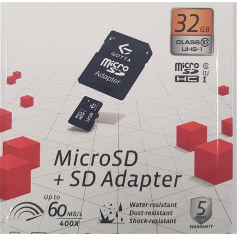 Tarjeta Memoria CANESPA 1252 Gotta MicroSd 32gb Clase10+Sd Adapter