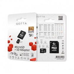 Tarjeta Memoria CANESPA 1253 Gotta MicroSd 64gb Clase10+Sd Adapter