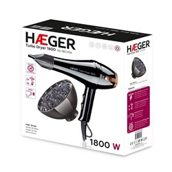 Secador Pelo Haeger HD180013A, Turbo Dryer 1800
