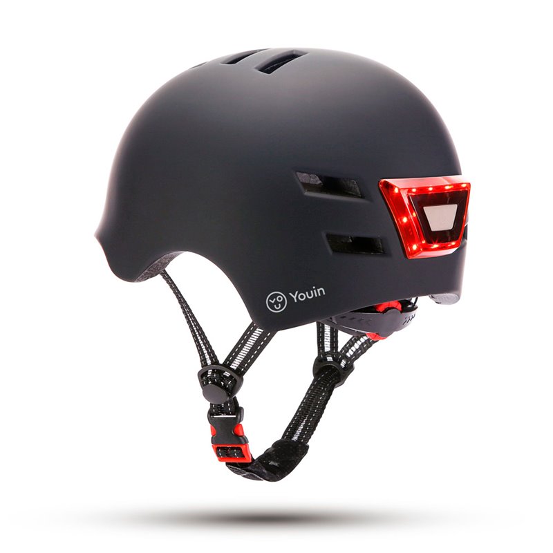 CASCO YOUIN MA1010 HOMOLOGADO, AJUSTABLE,BATERIA,NEGRO