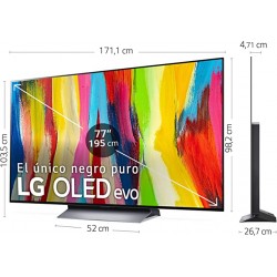 TV 77 LG OLED77C24LA  4K OLED EVO (+20 Luminosidad)
