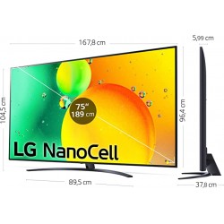 TV 75 LG 75NANO766QA  4K NanoCell SmartTV WebOS 2