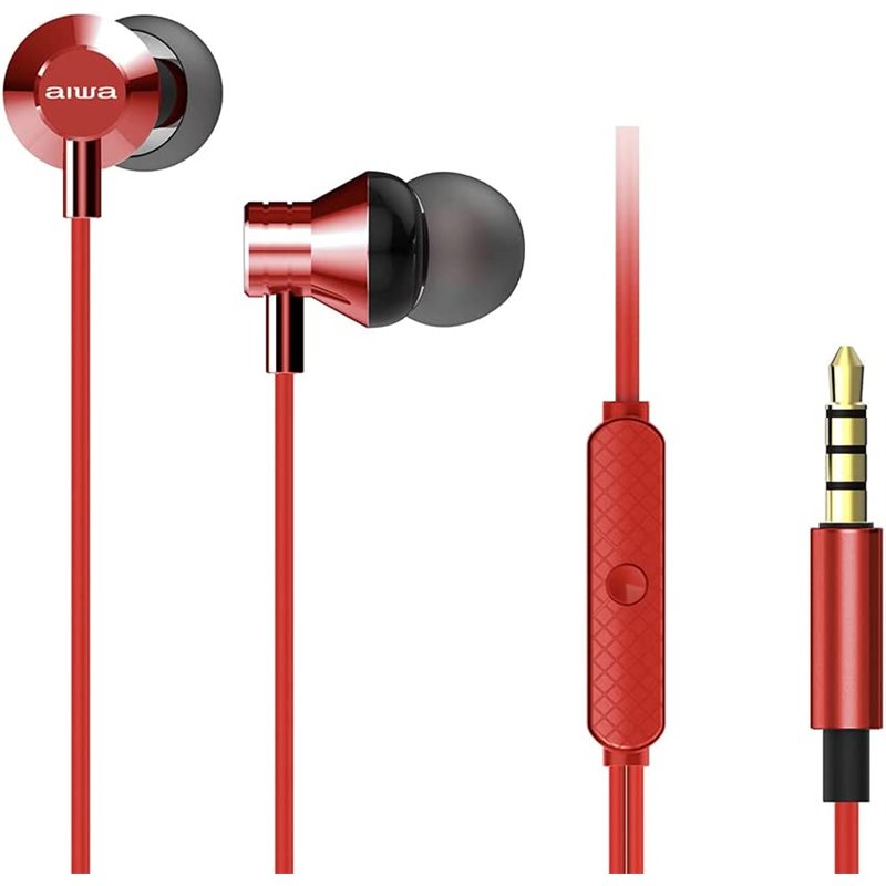 AURICULARES AIWA ESTM-50RD IN EAR  RED