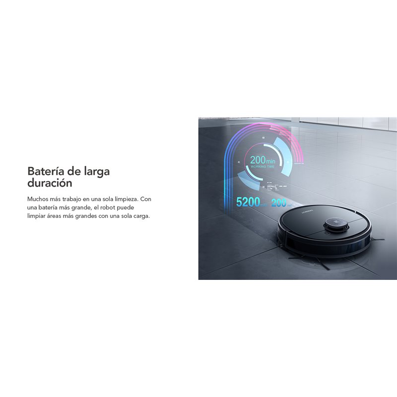 ECOVACS DEEBOT 950 Robot con Tecnología Ozmo y Smart Navi 3.0, 200 min + Turbo, 66 Decibeles, Negro