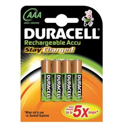 Pila Duracell Recargable AAA LR03 B4